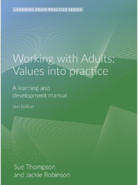 Cover of the book - Working with Adults Values into Practice - Learning From Practice Series