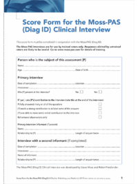 Moss PAS DiagID - Score Form