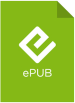 ePUB logo | Pavilion Publishing Green ePUB file icon with folded corner and white 'ePUB' text (represents an ePUB document).